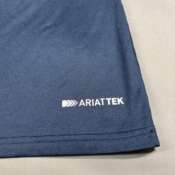 Ariat Shirt Womens Large Team Polo 3.0 USEF Pony Finals Tek USA Equestrian Blue - Picture 12 of 14
